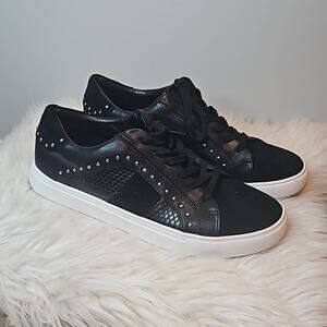 Steve Madden Zacy Black Suede Studded Sneaker